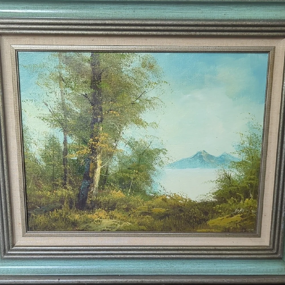 Vintage Framed Oil on Canvas Landscape Painting - Picture 2 of 3